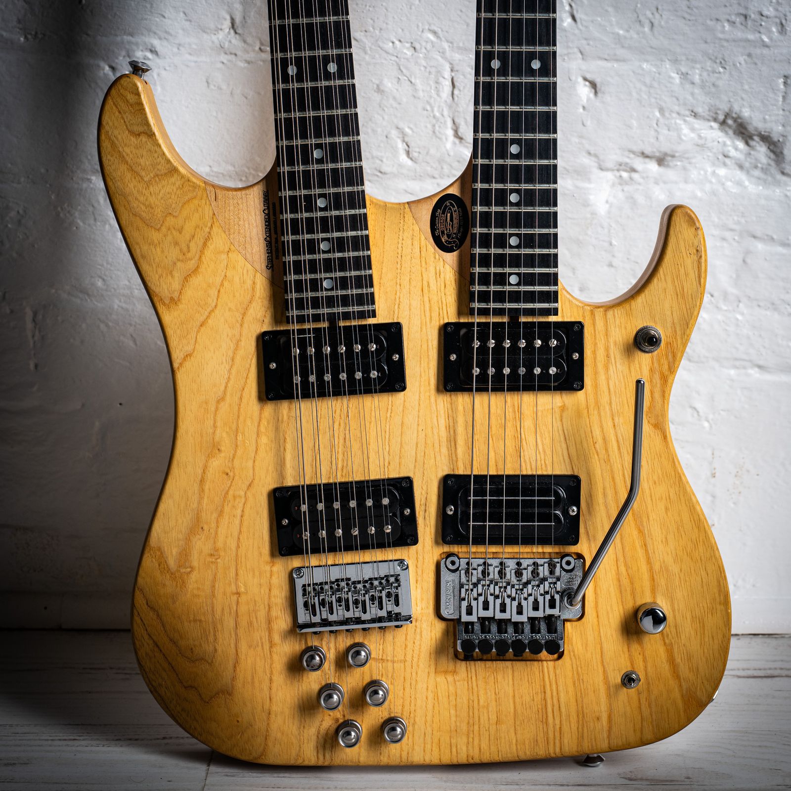 Washburn Nuno Bettencourt Owned N8 Signature Double Neck Natural