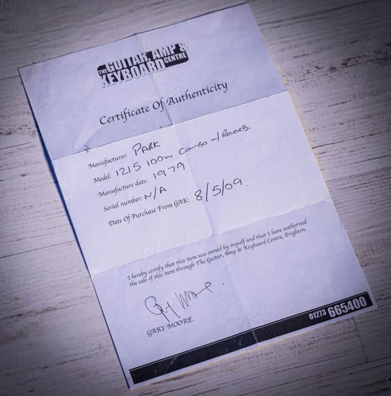 Park 1215 Combo Ex Gary Moore Black 1979