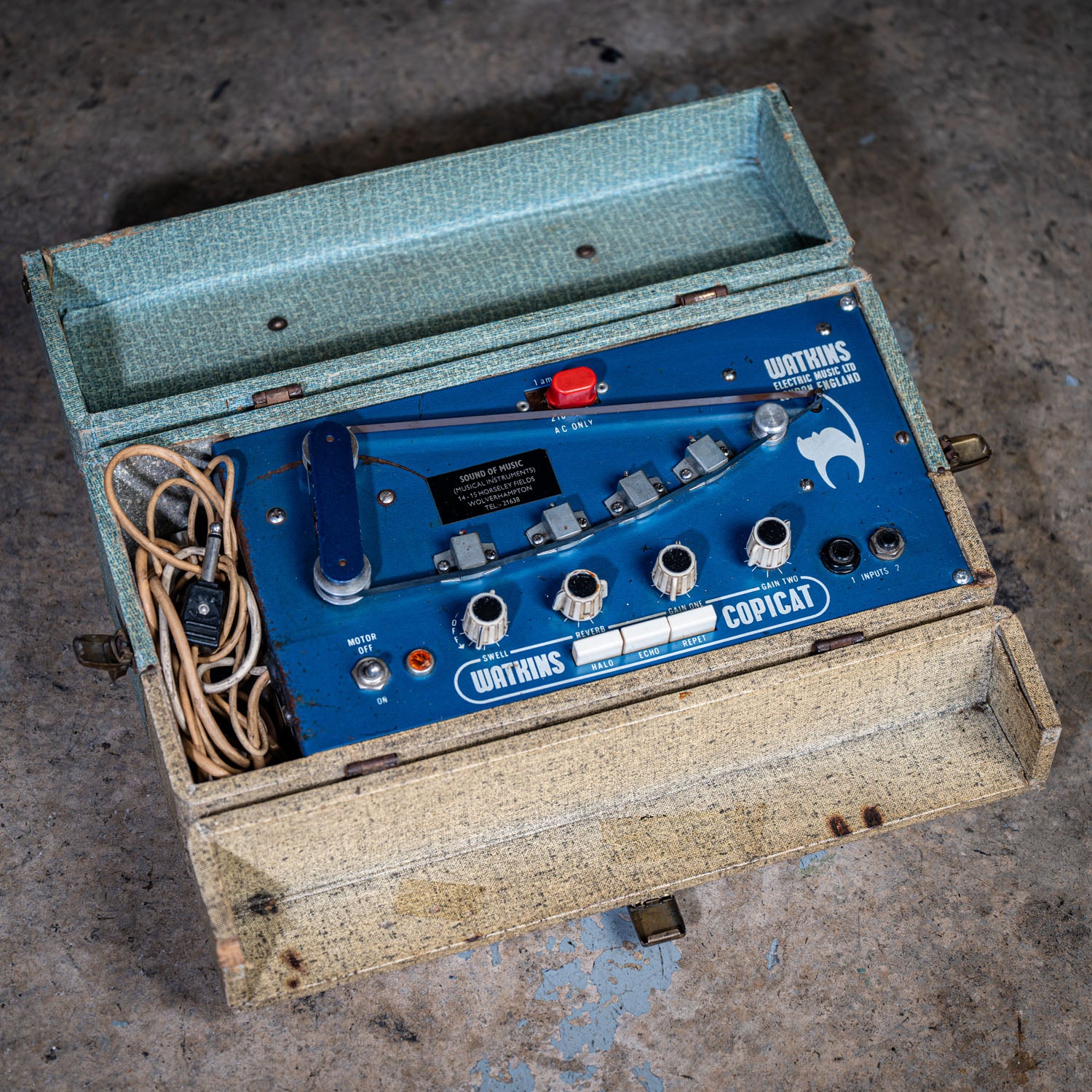 Watkins Copicat Blue & Cream 1961 With original dealer label