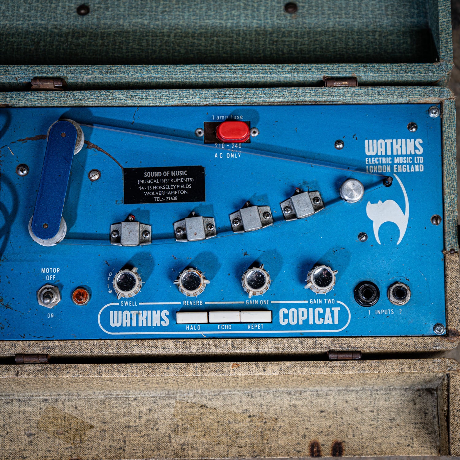 Watkins Copicat Blue & Cream 1961 With original dealer label