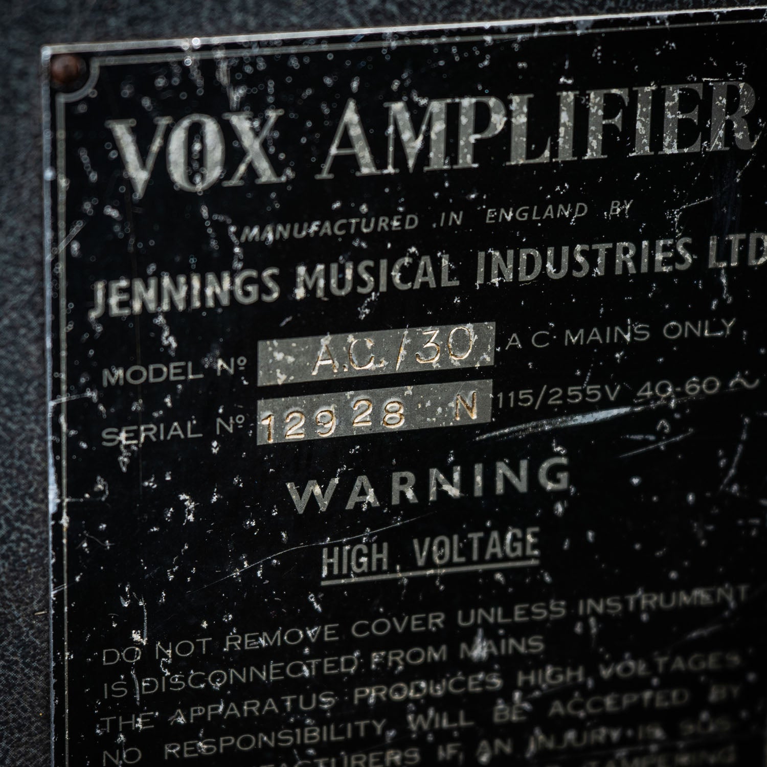 Vox AC30 Black 1963