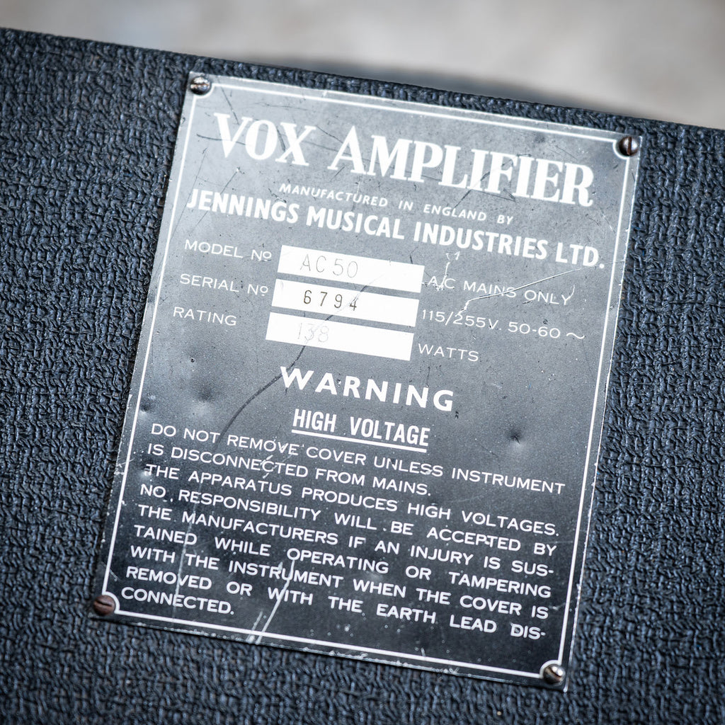 Vox AC50 Head Black 1967