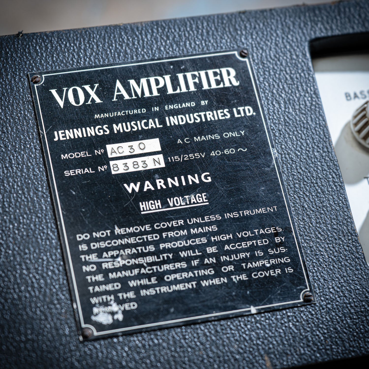 Vox AC30 Head Black 1962