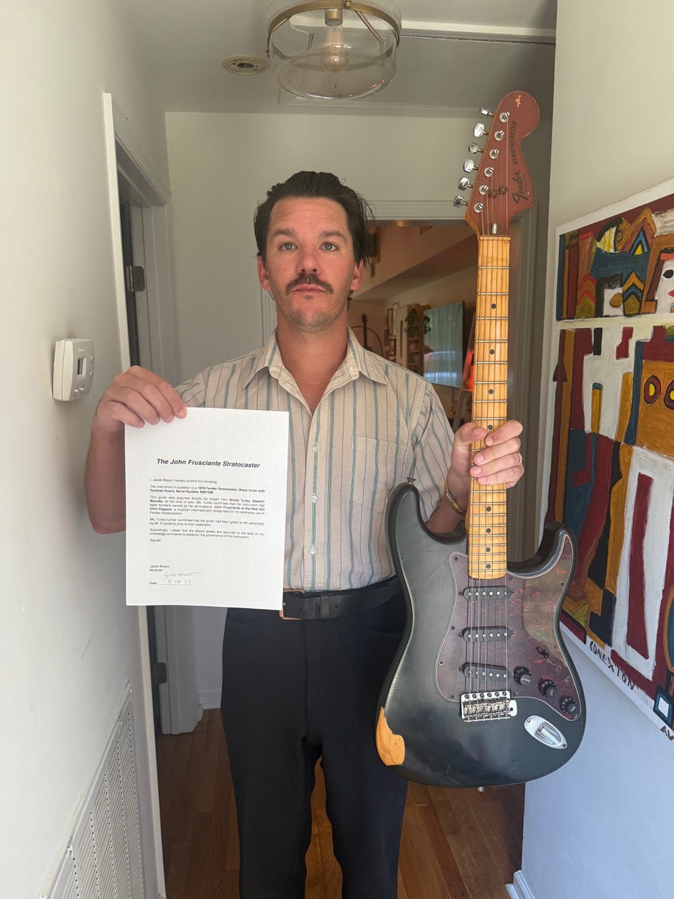Fender Stratocaster Ex John Frusciante The Red Hot Chili Peppers Black 1978