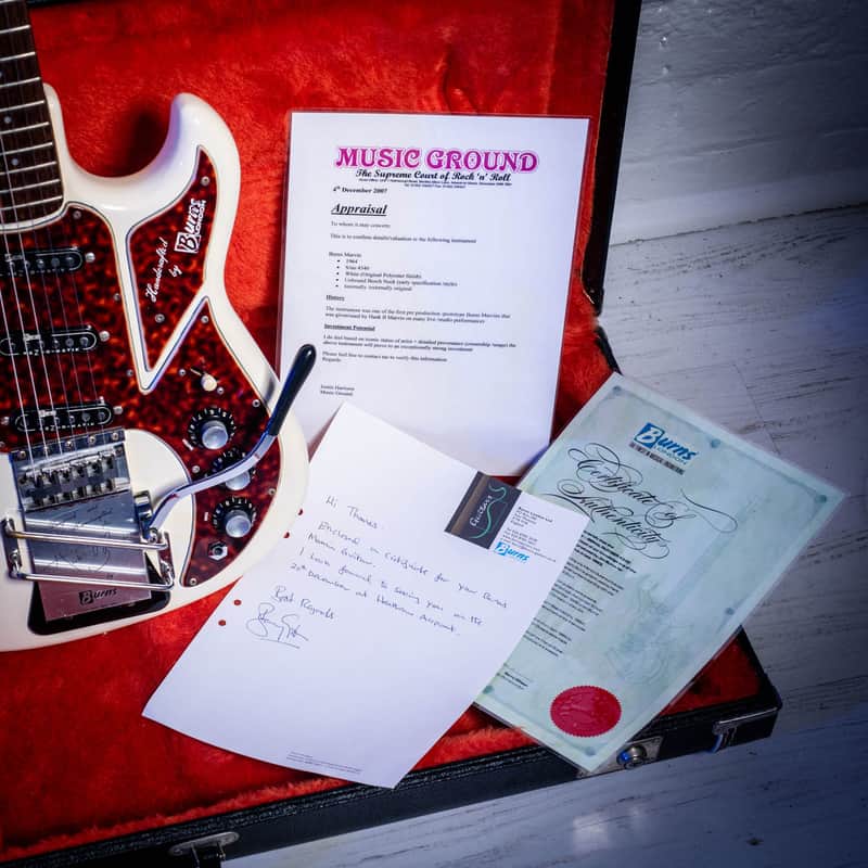 Burns Marvin Prototype model owned and used by Hank Marvin White 1964