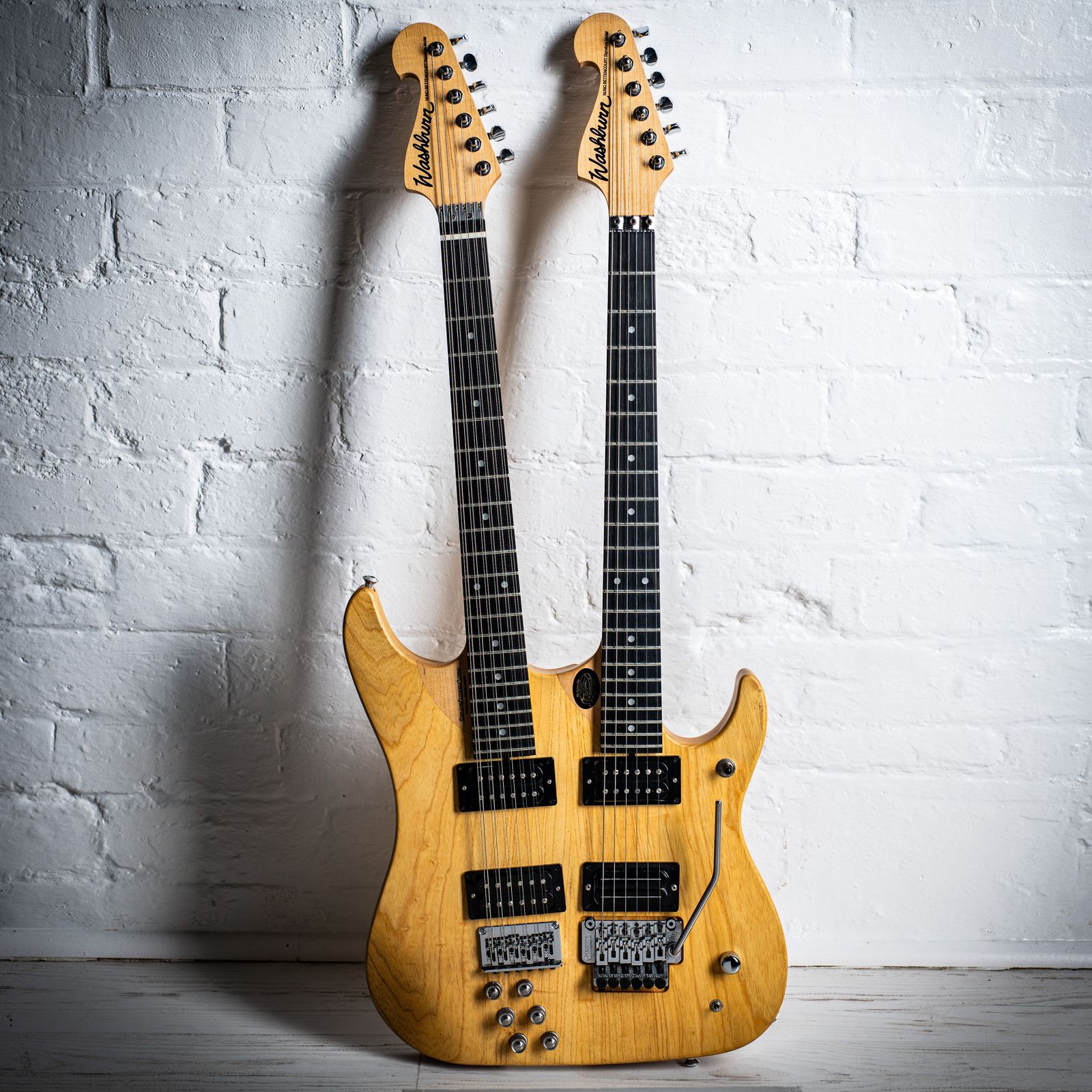 Washburn Nuno Bettencourt Owned N8 Signature Double Neck Natural 1995