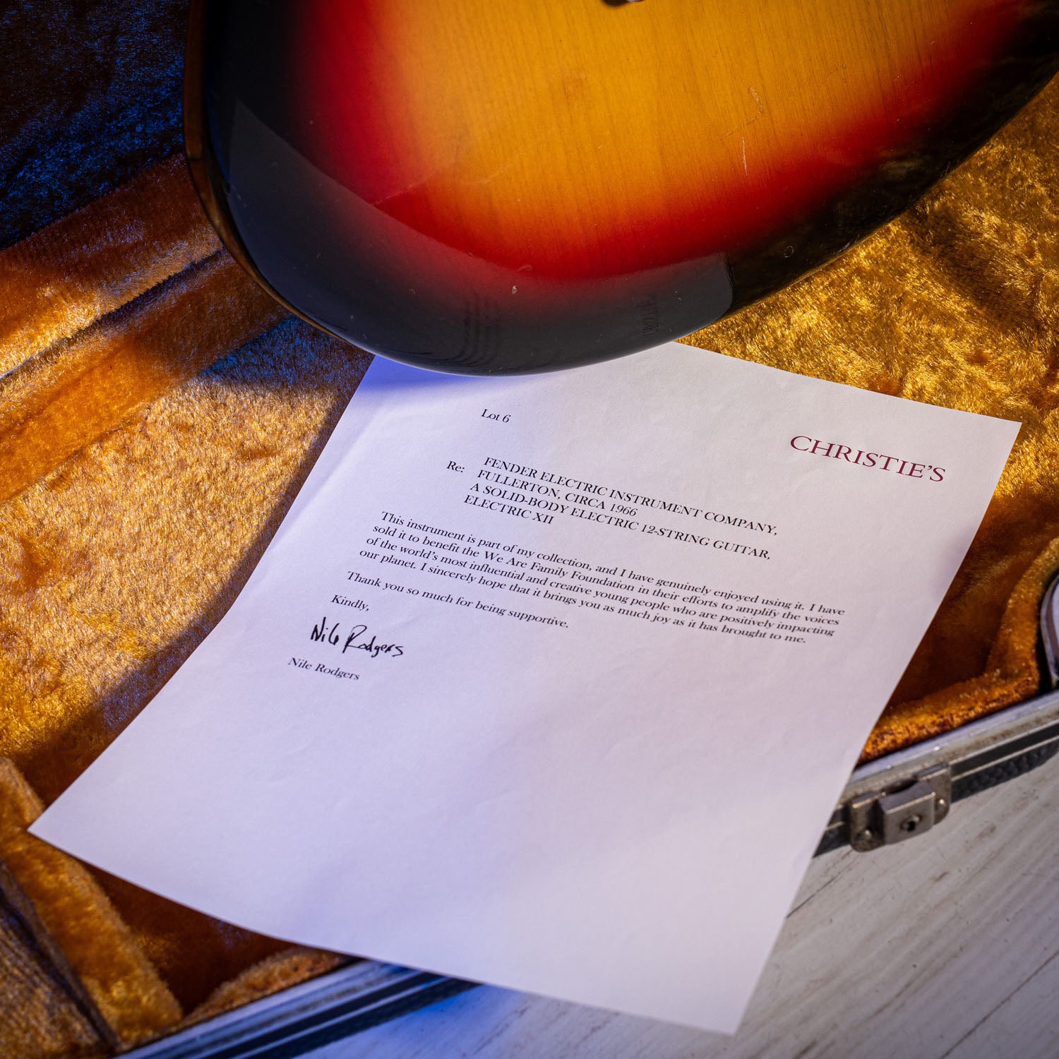 Fender Electric XII Ex Nile Rodgers Chic Sunburst 1966