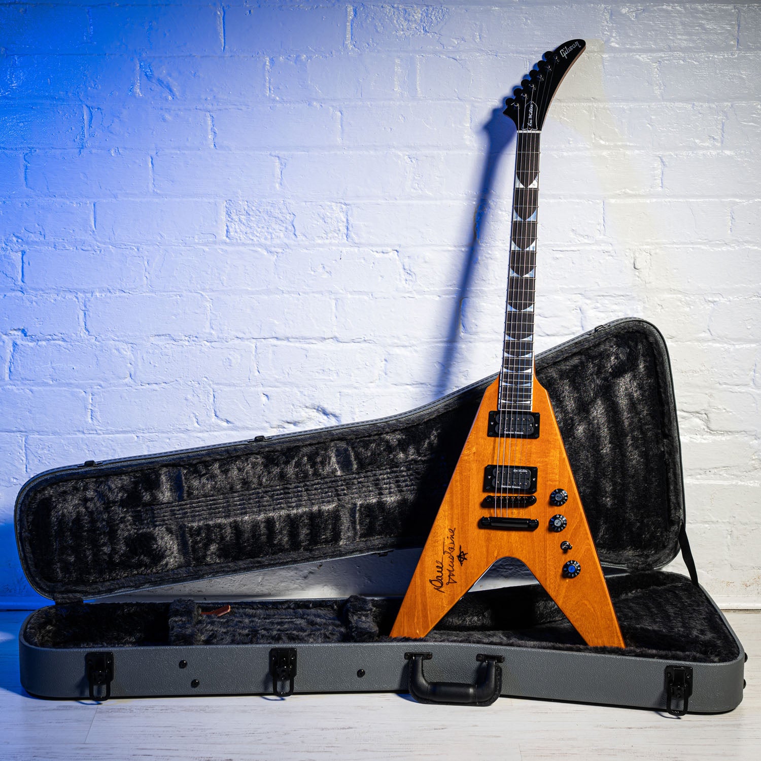 Gibson Flying V Ex Dave Mustaine Megadeath Natural 2022