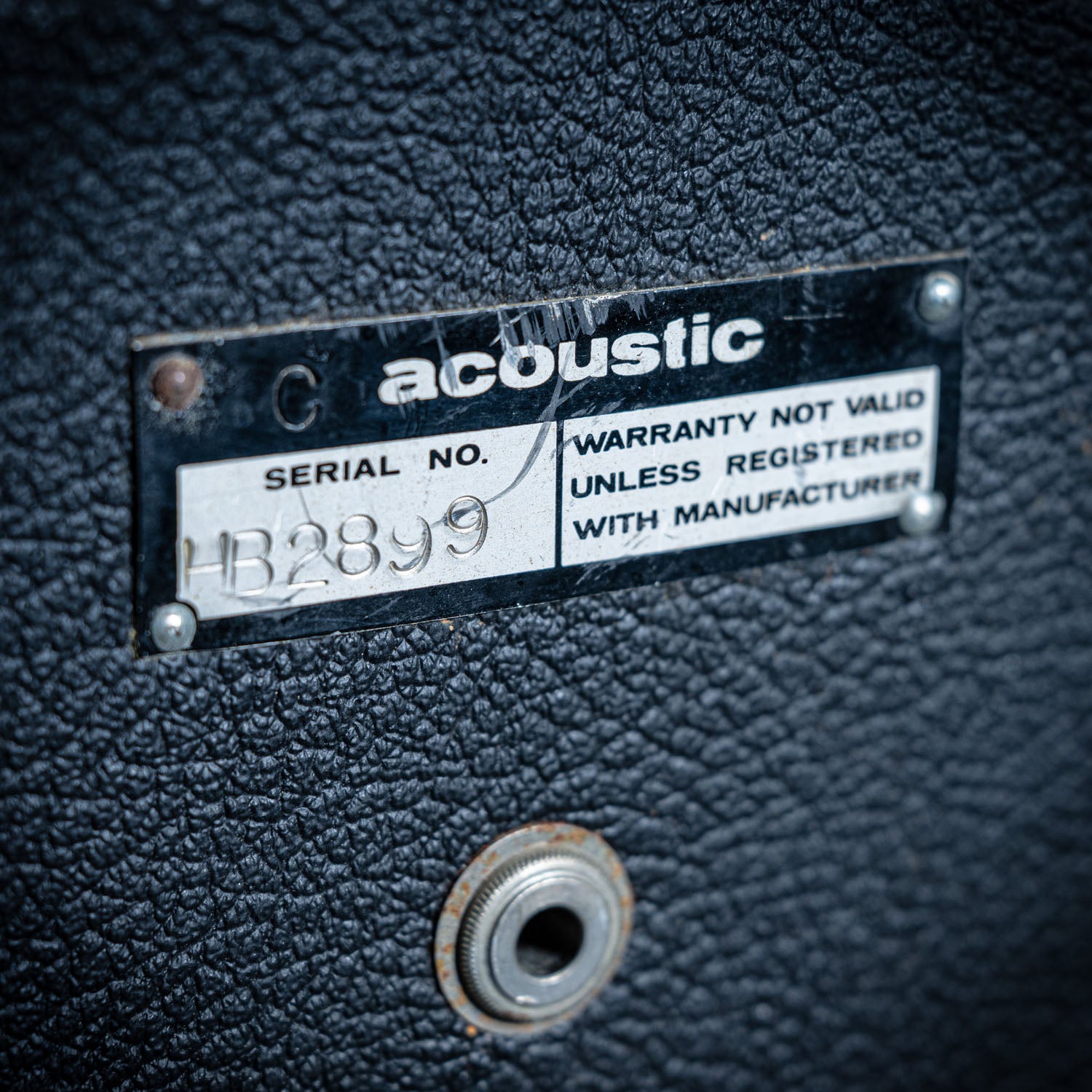 Acoustic 501 1x18 Bass Cabinet Ex Steve Howe YES black 1970