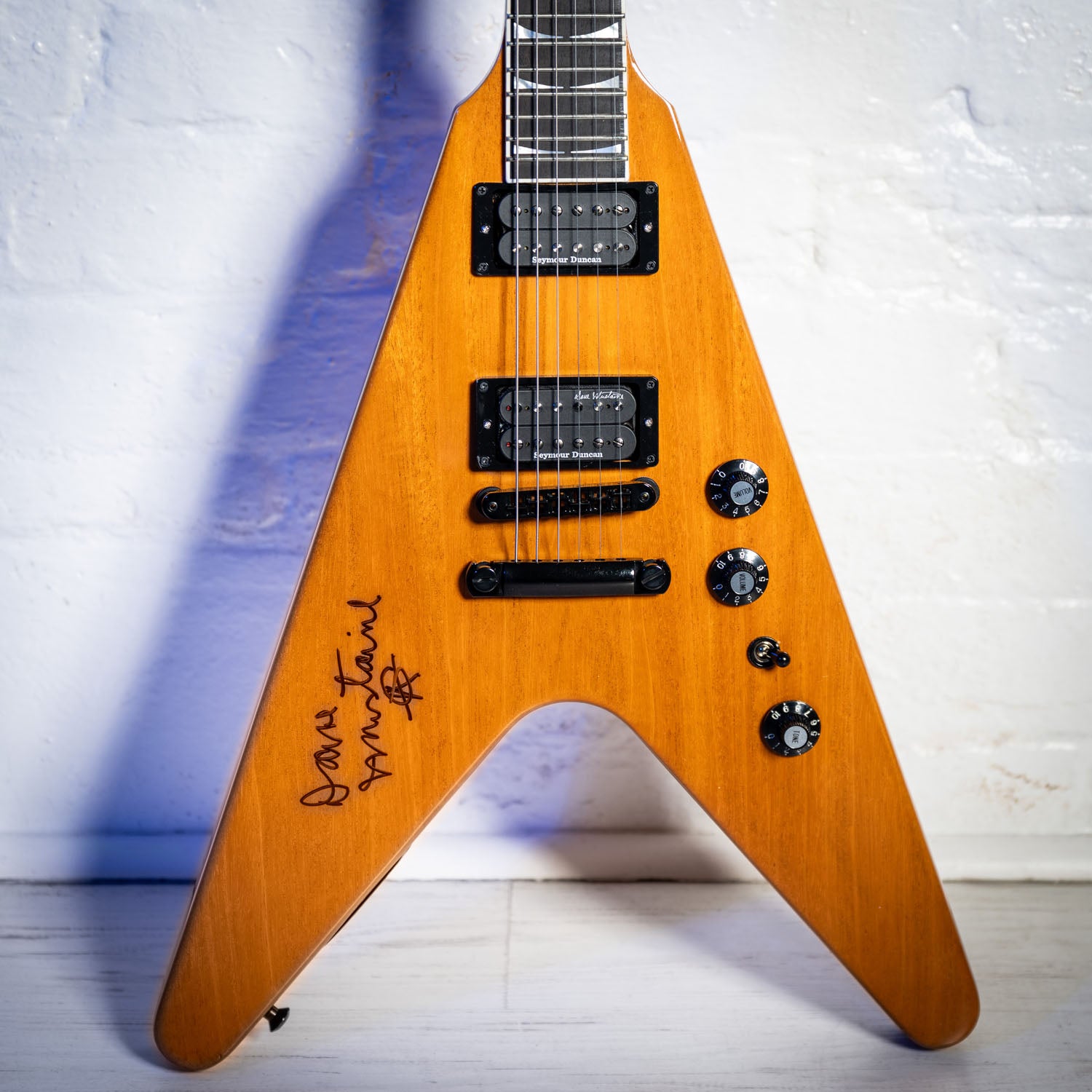 Gibson Flying V Ex Dave Mustaine Megadeath Natural 2022