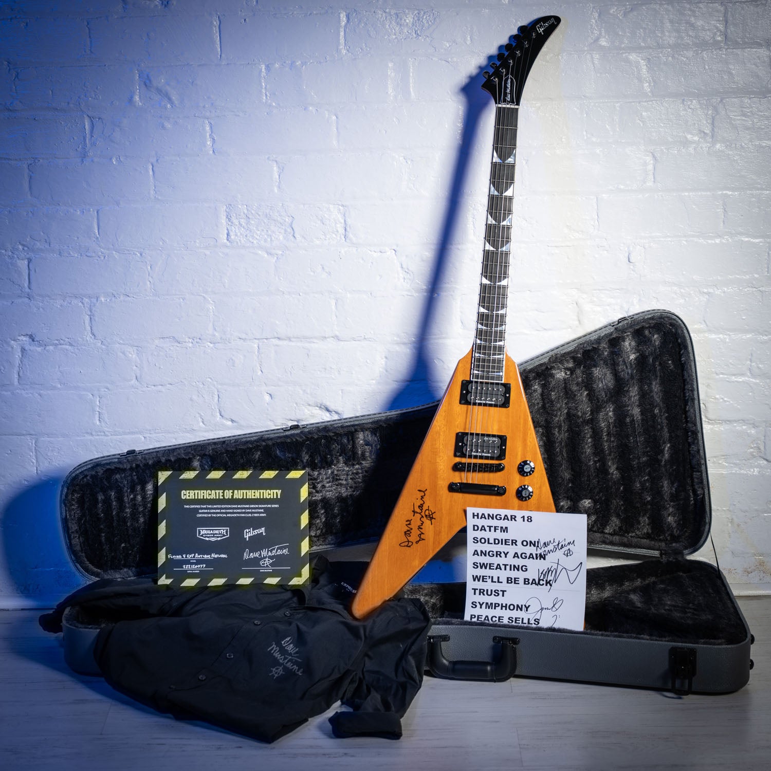 Gibson Flying V Ex Dave Mustaine Megadeath Natural 2022