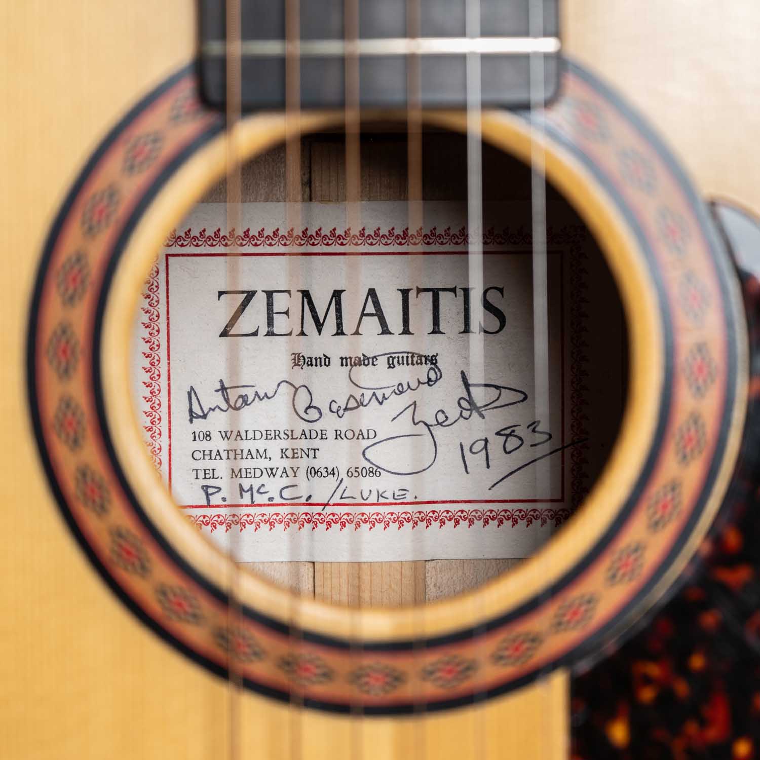 Zemaitis Dreadnought Paul McCartney Natural 1983