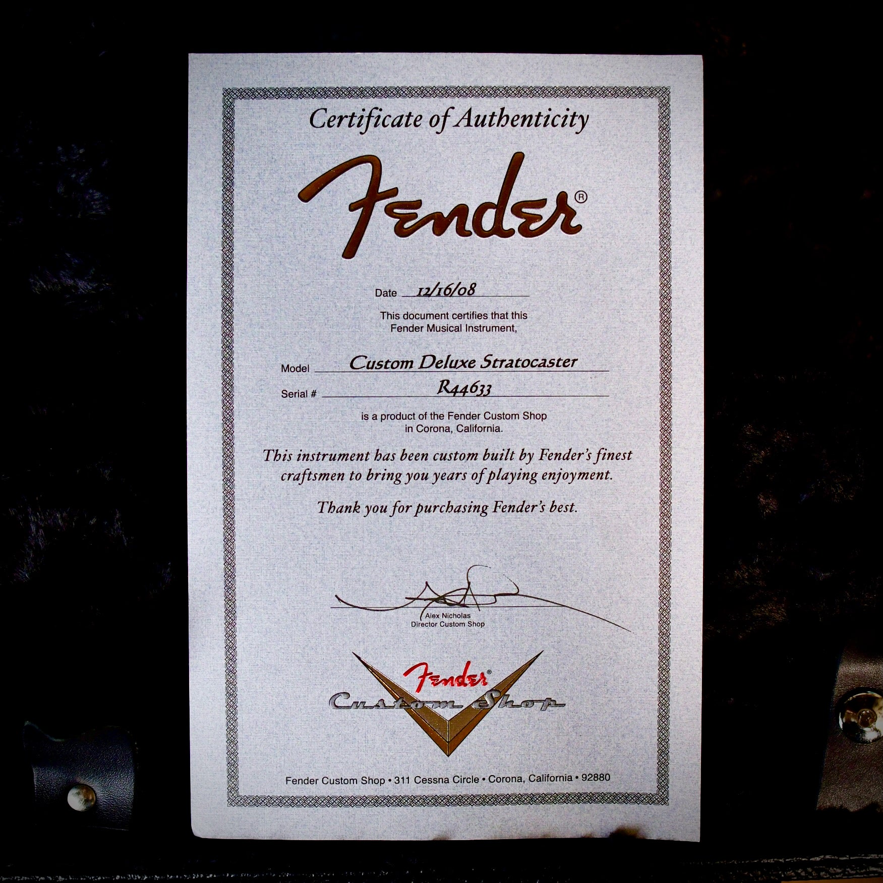 Fender Custom Shop Custom Deluxe Stratocaster Lake Placid Blue 2008