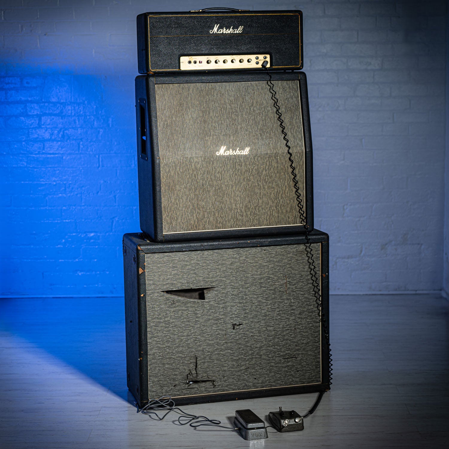 Marshall 4x12 Tall Cabinet Ex Mick Ronson David Bowie Black 1966