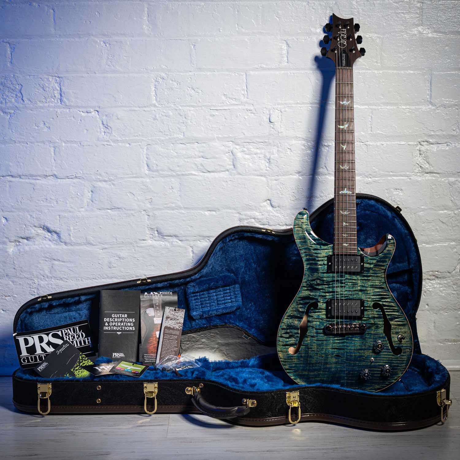 Prs Hollowbody II With Piezo Wood Library River Blue 2020