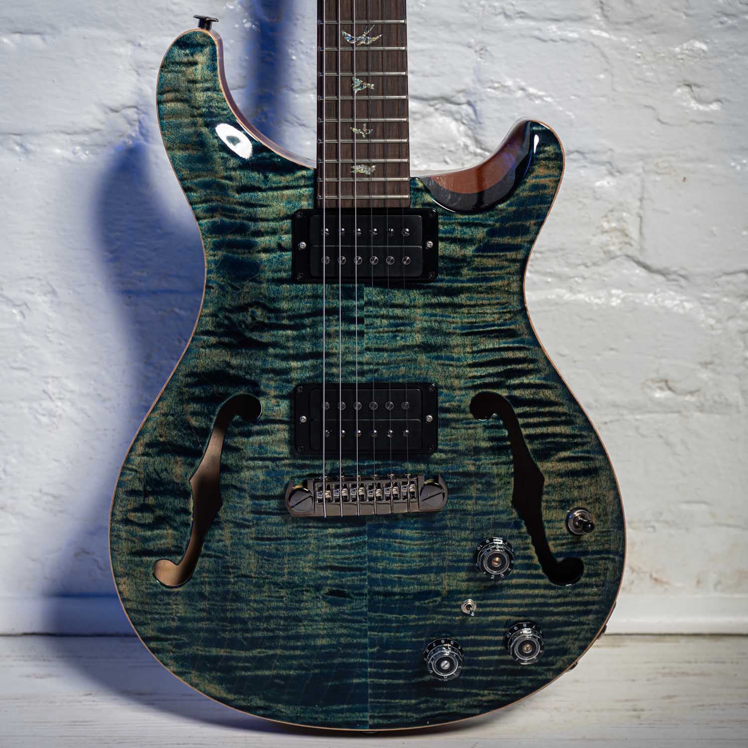 Prs Hollowbody II With Piezo Wood Library River Blue 2020