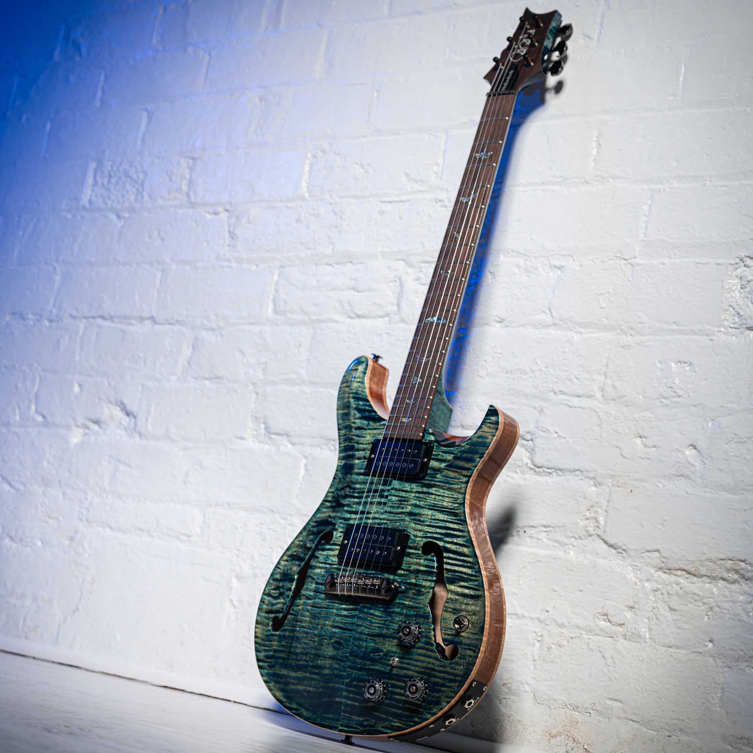 Prs Hollowbody II With Piezo Wood Library River Blue 2020