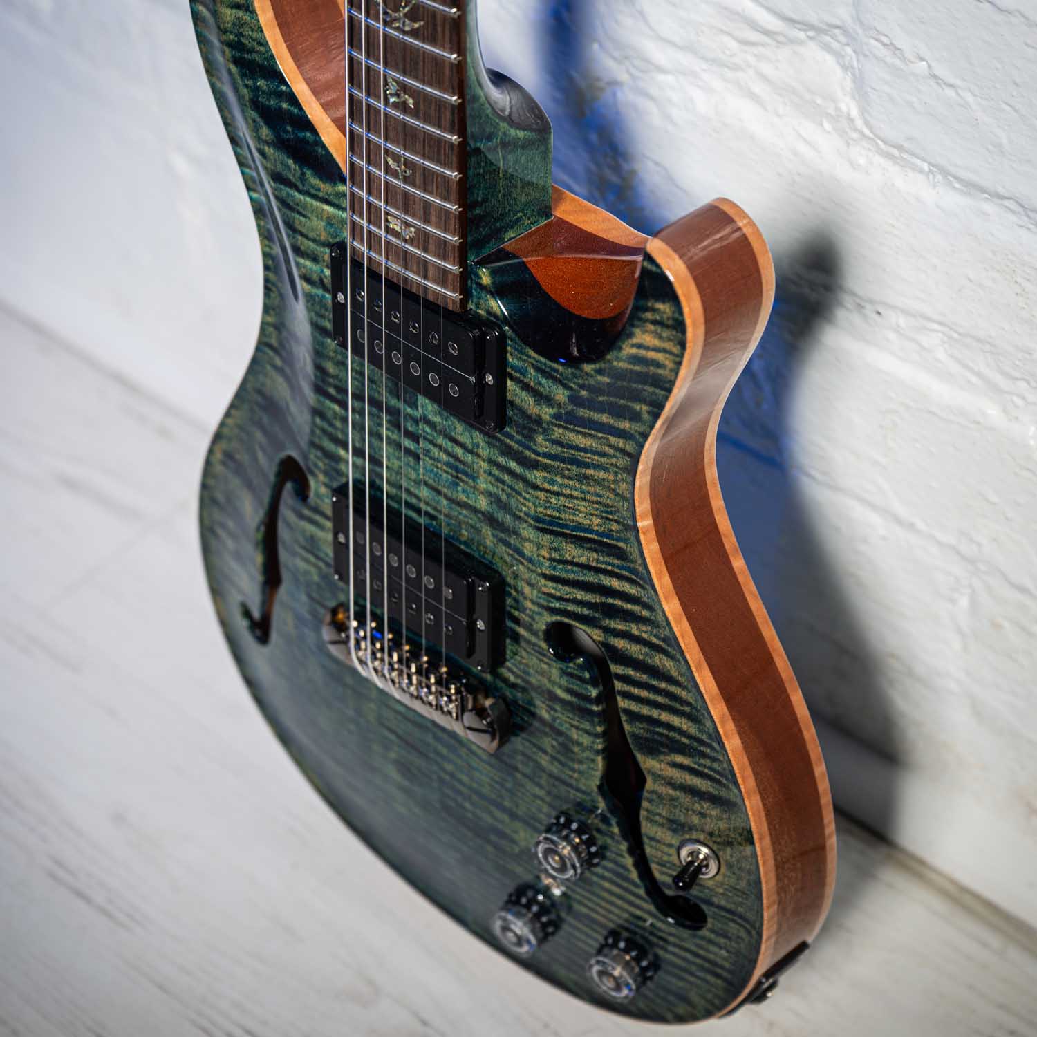 Prs Hollowbody II With Piezo Wood Library River Blue 2020