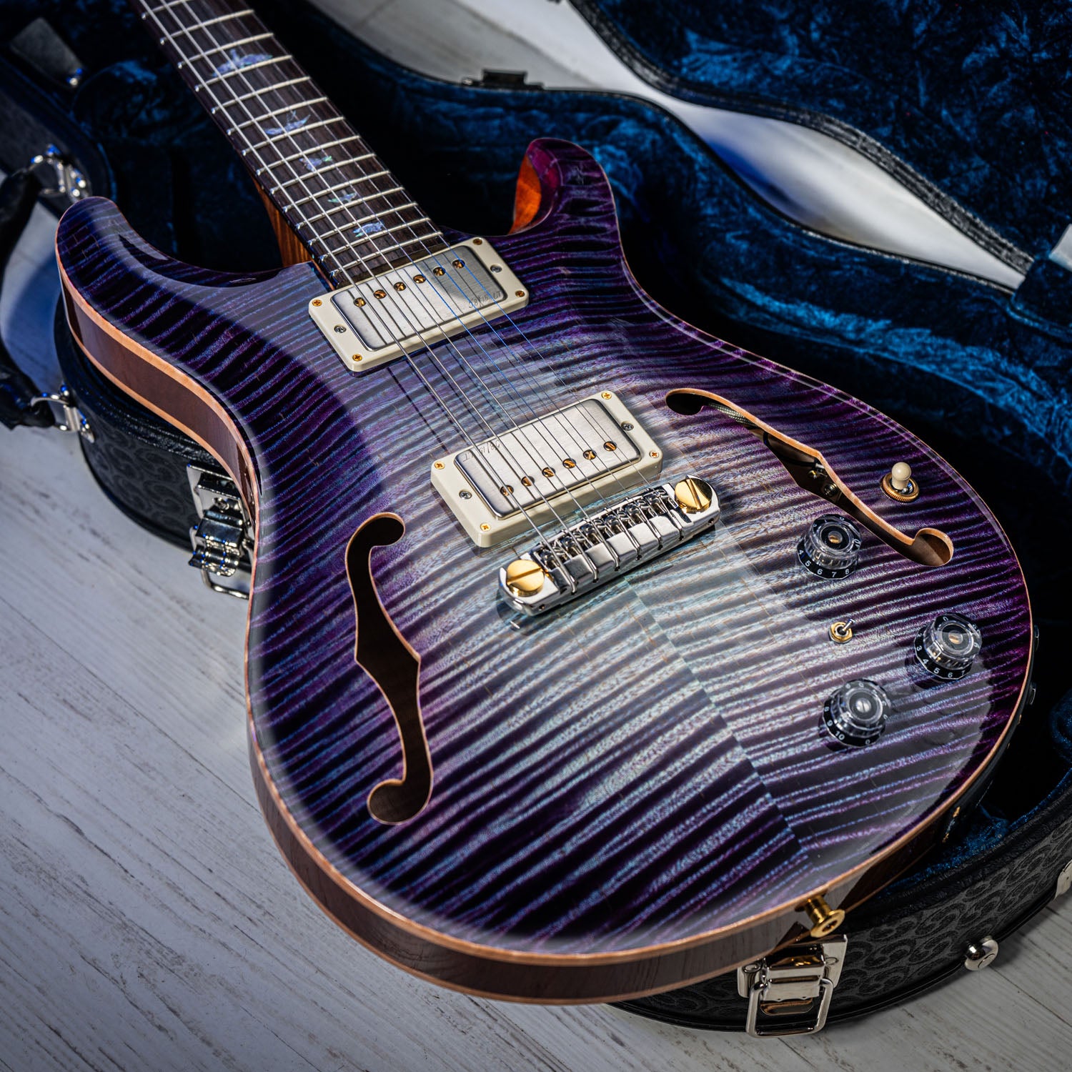 PRS Hollowbody II with Piezo Aqua Violet Glow 2022