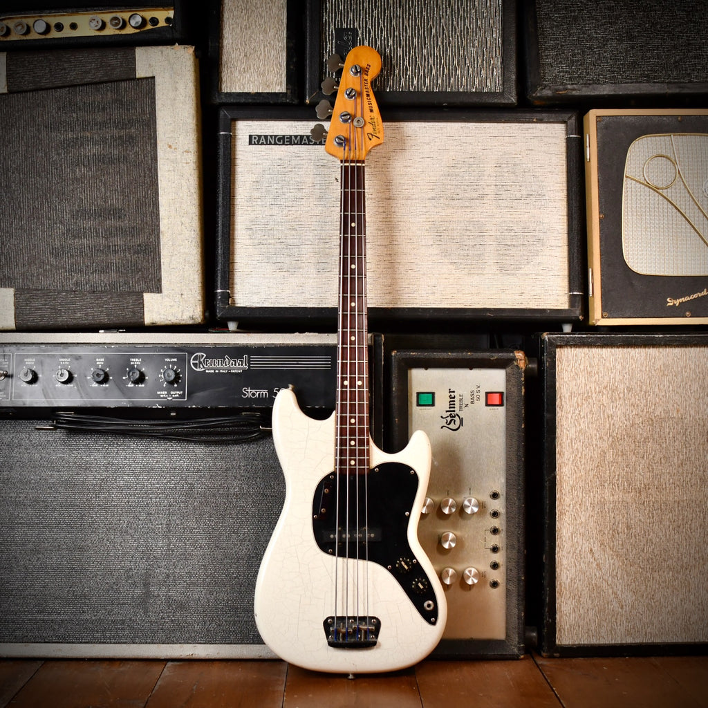 Fender Musicmaster Bass White Refinish 1978