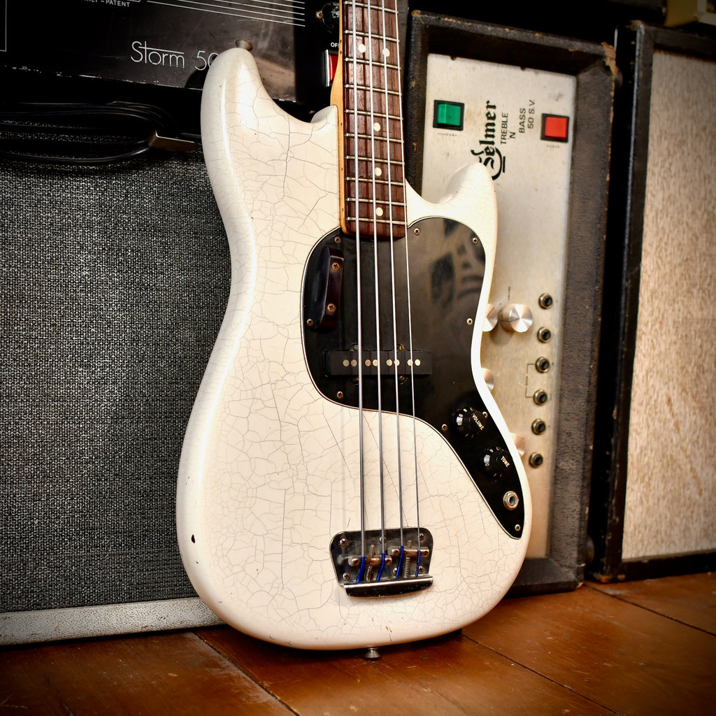 Fender Musicmaster Bass White Refinish 1978