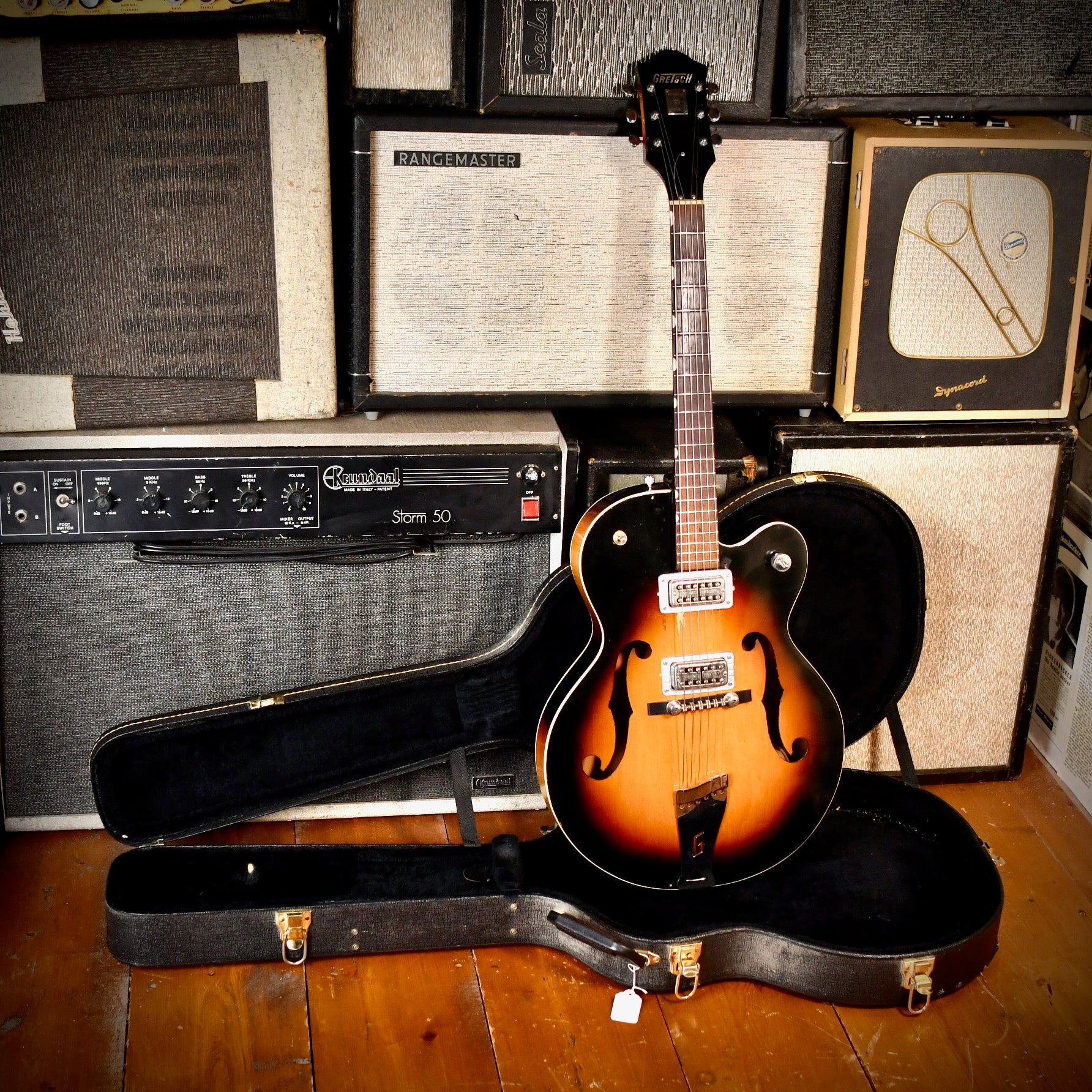 Gretsch 6124 Single Anniversary (2 PUP MOD) Shaded Golden Sunburst 1963