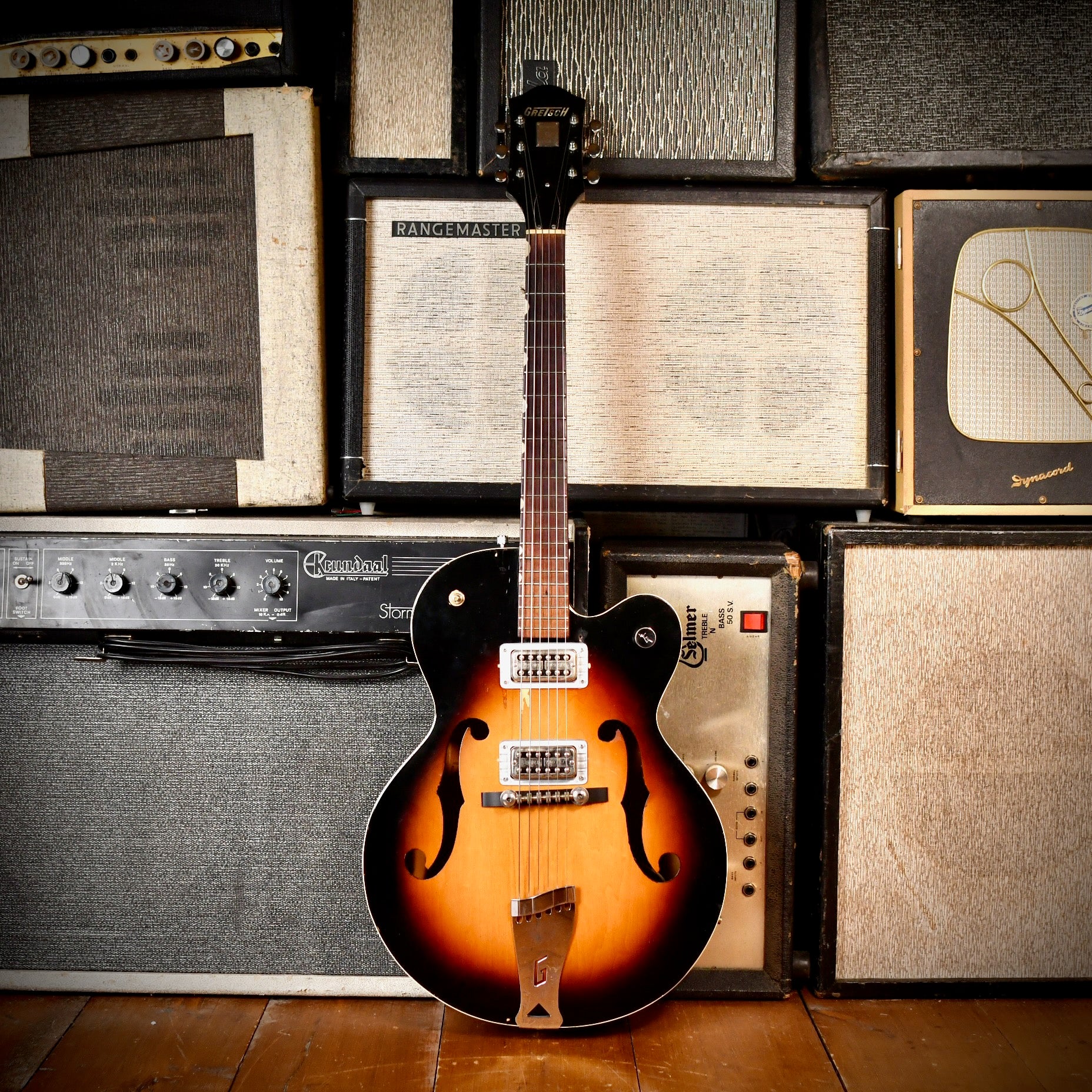 Gretsch 6124 Single Anniversary (2 PUP MOD) Shaded Golden Sunburst 1963