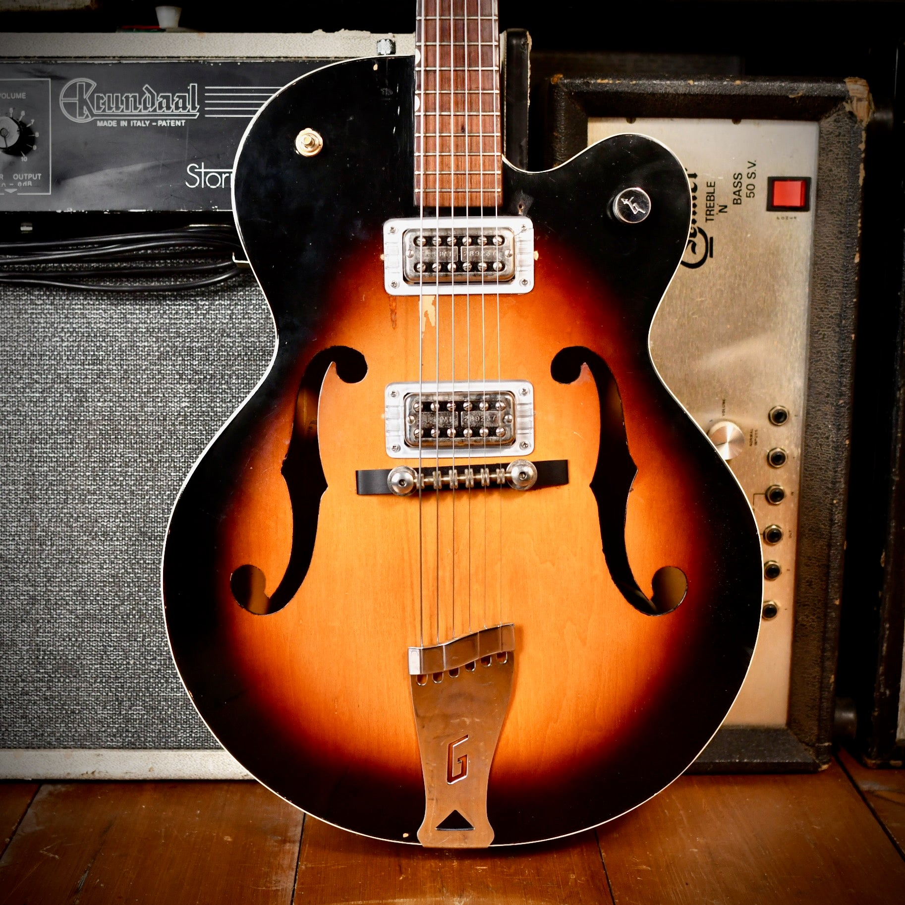 Gretsch 6124 Single Anniversary (2 PUP MOD) Shaded Golden Sunburst 1963