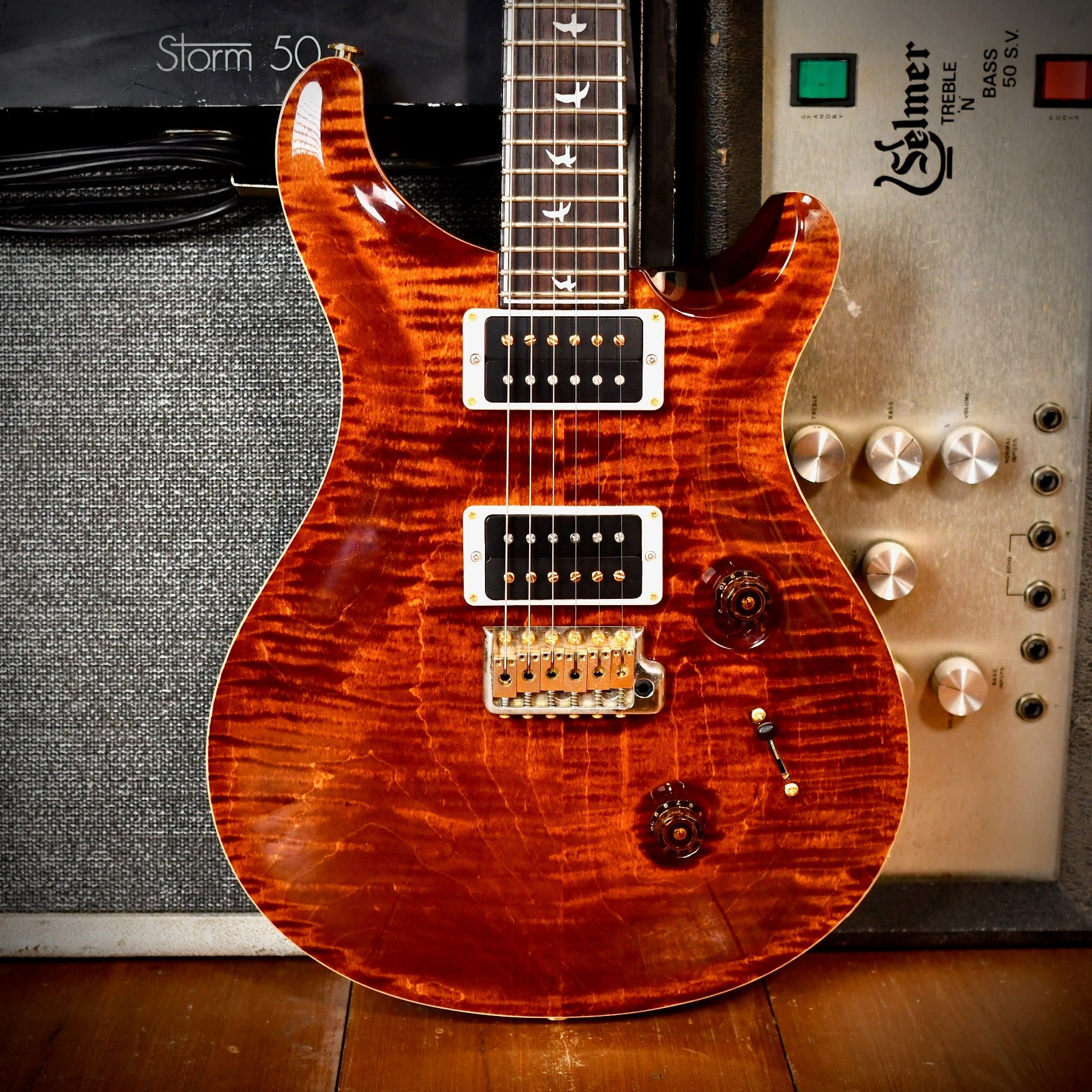PRS Custom 24 30th Anniversary Blood Orange 2015