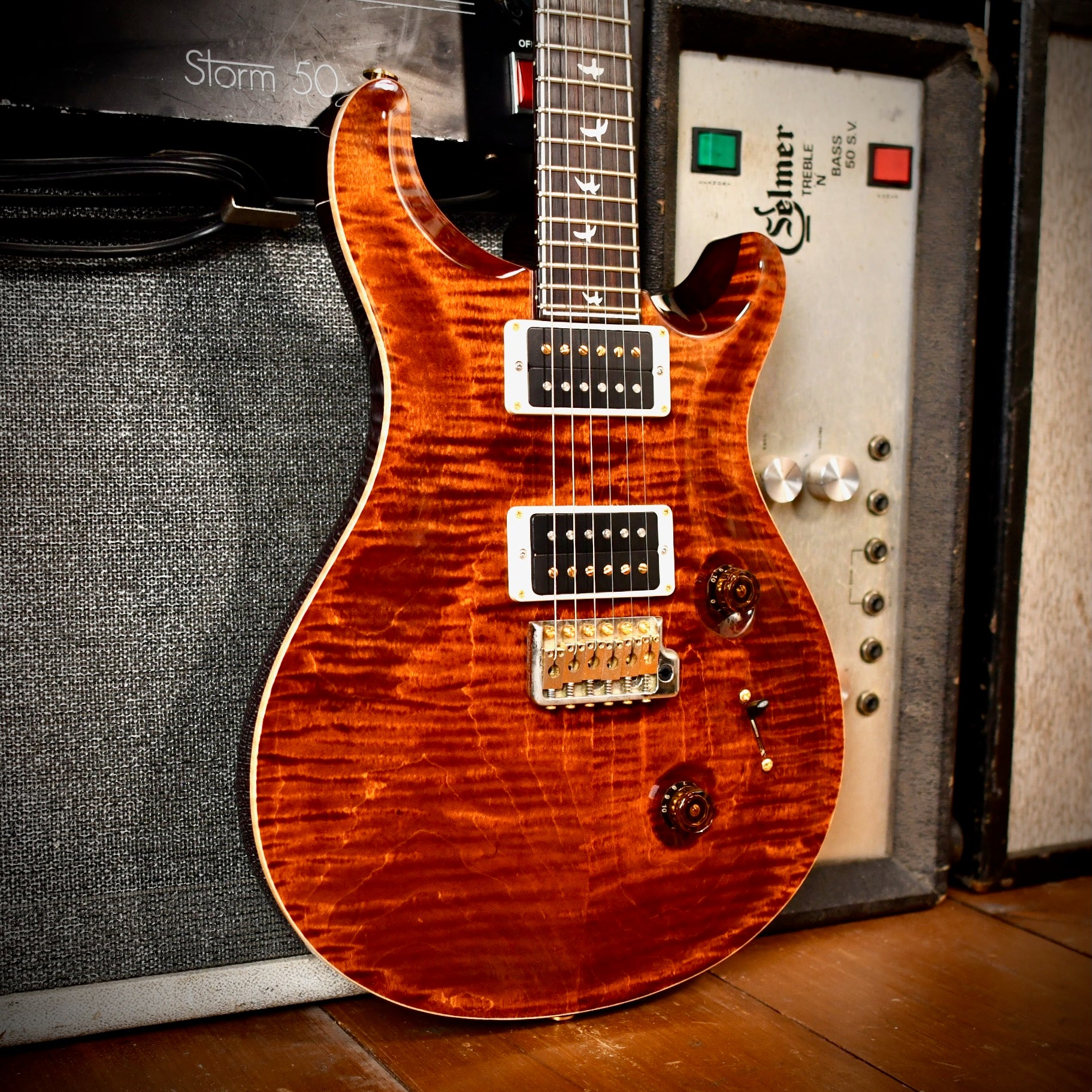 PRS Custom 24 30th Anniversary Blood Orange 2015