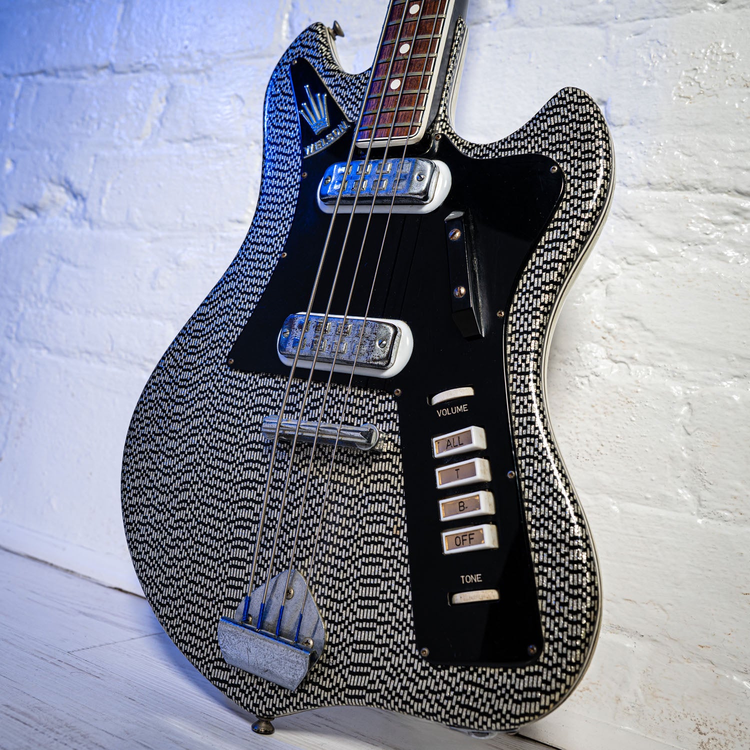 Welson 4 Pickup Solidbody Silver Stripe 1963