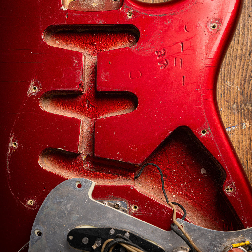Fender Stratocaster with Birsdeye Maple Neck Candy Apple Red 1960