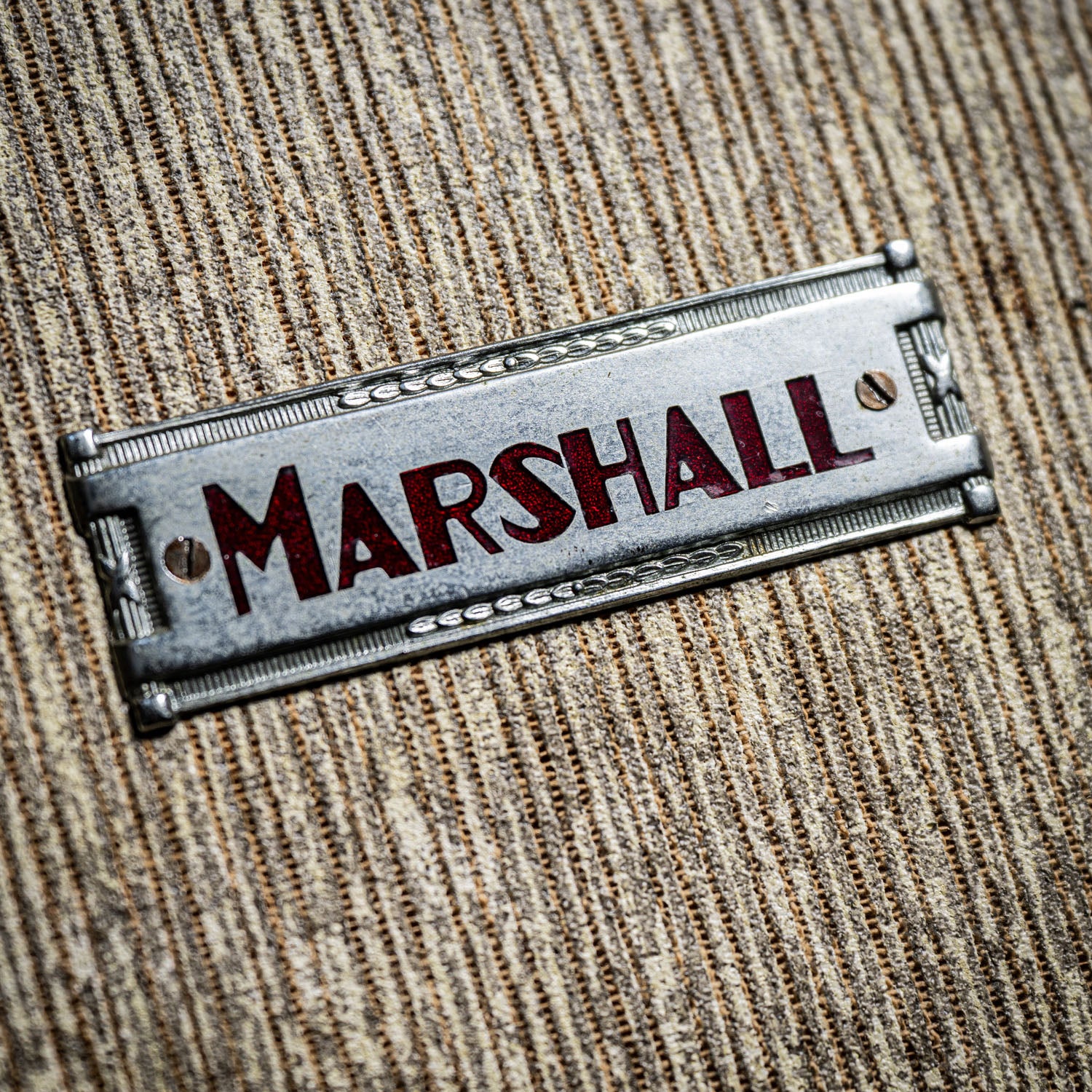 Marshall Metal Badge 4x12 Cabinet Black 1963