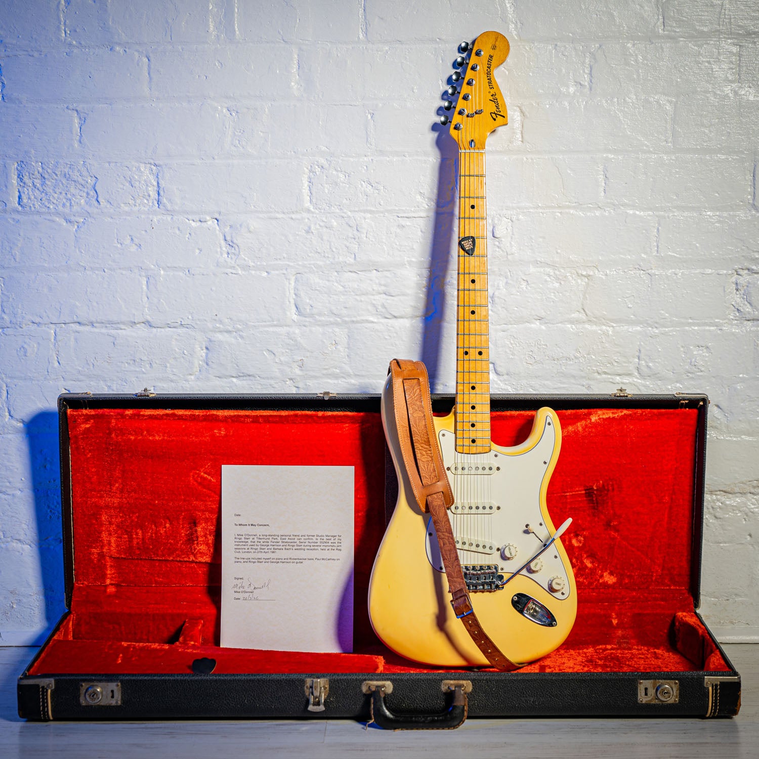 Fender Stratocaster Ex George Harrison Ringo Starr THE BEATLES Blonde 1974