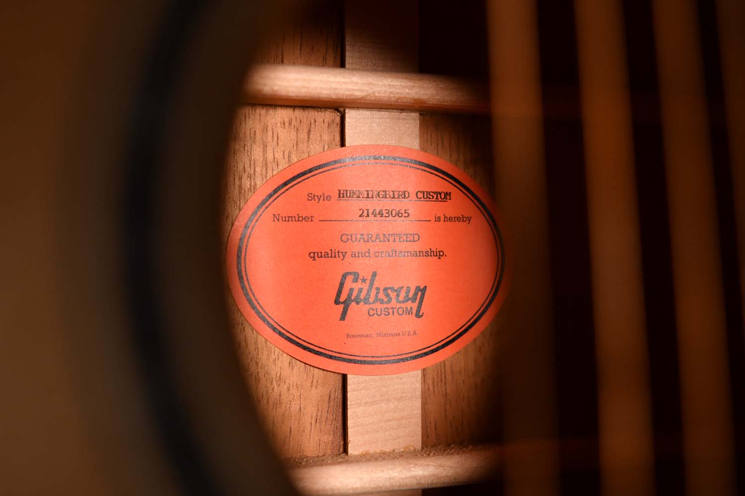 Gibson Custom Shop Hummingbird Koa Natural 2023