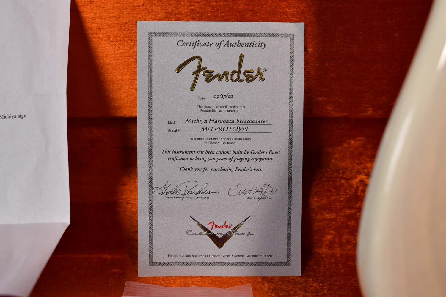 Fender Stratocaster Prototype Michiya Haruhata Signature Blonde 2002