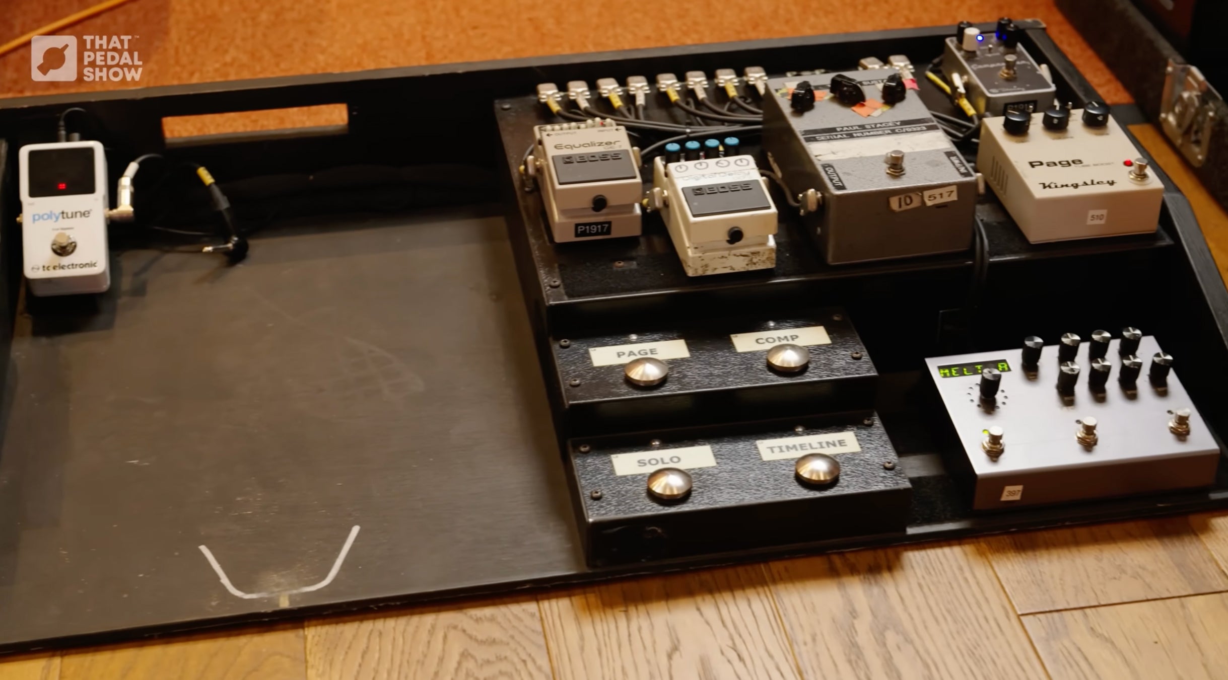 Noel Gallagher Mike Hill Custom Tour Pedal board As Seen on That Pedal Show