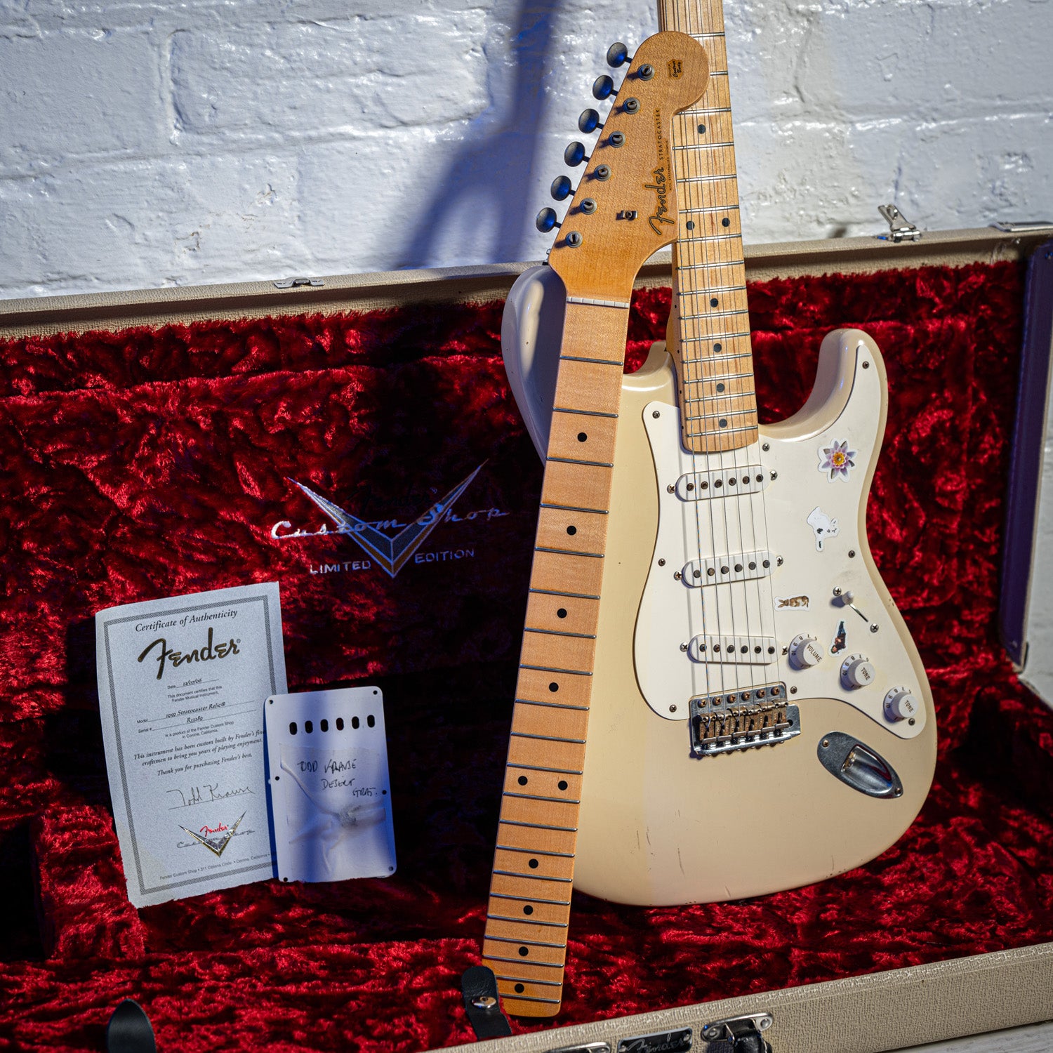 Fender Custom Shop Stratocaster Ex John Squire THE STONE ROSES Desert Sand 2006