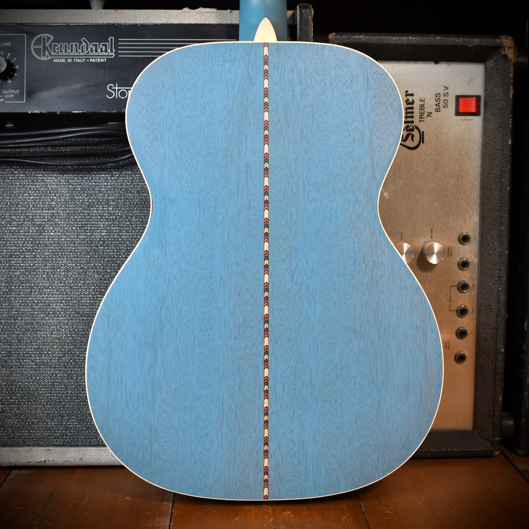 Martin Custom Shop Style 17 000 "Blue Boy" Satin Sonic Blue 2016