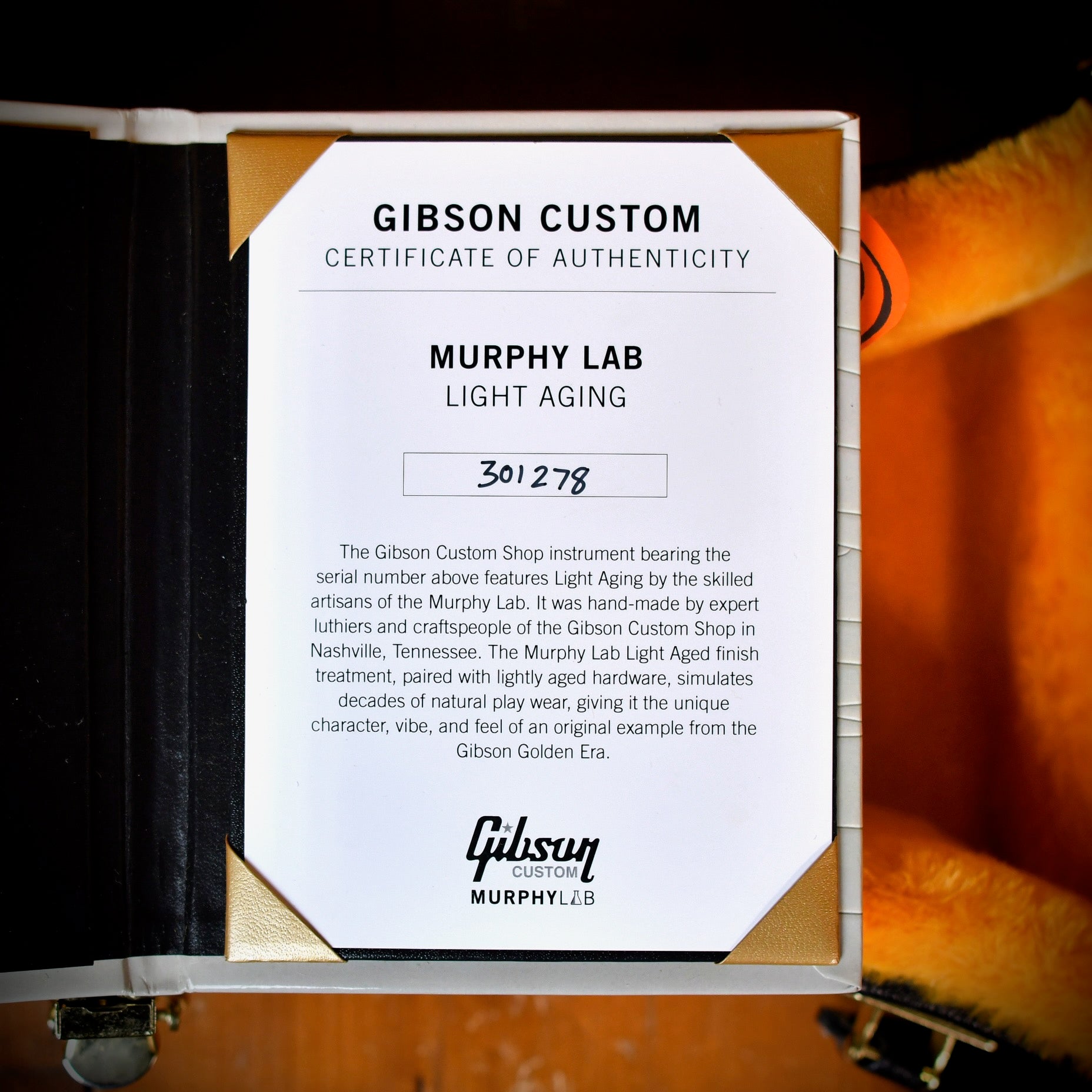 Gibson Custom Shop Les Paul Custom '68 Murphy Lab Ultra Light Aged Antique White 2023