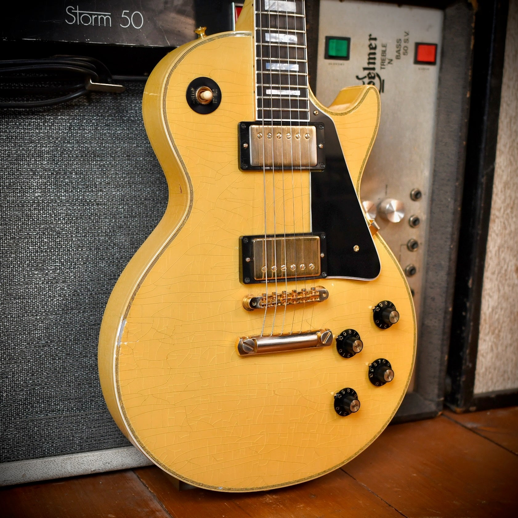 Gibson Custom Shop Les Paul Custom '68 Murphy Lab Ultra Light Aged Antique White 2023