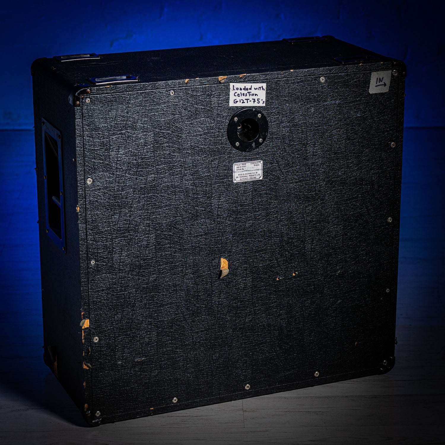 Marshall 4x12 Cabinet Ex Steve Jones THE SEX PISTOLS Black 1970