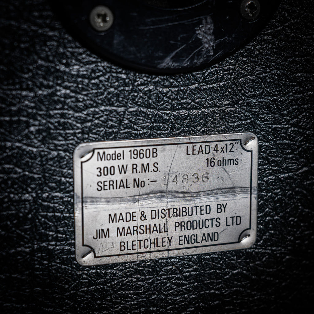 Marshall 4x12 Cabinet Ex Steve Jones THE SEX PISTOLS Black 1970