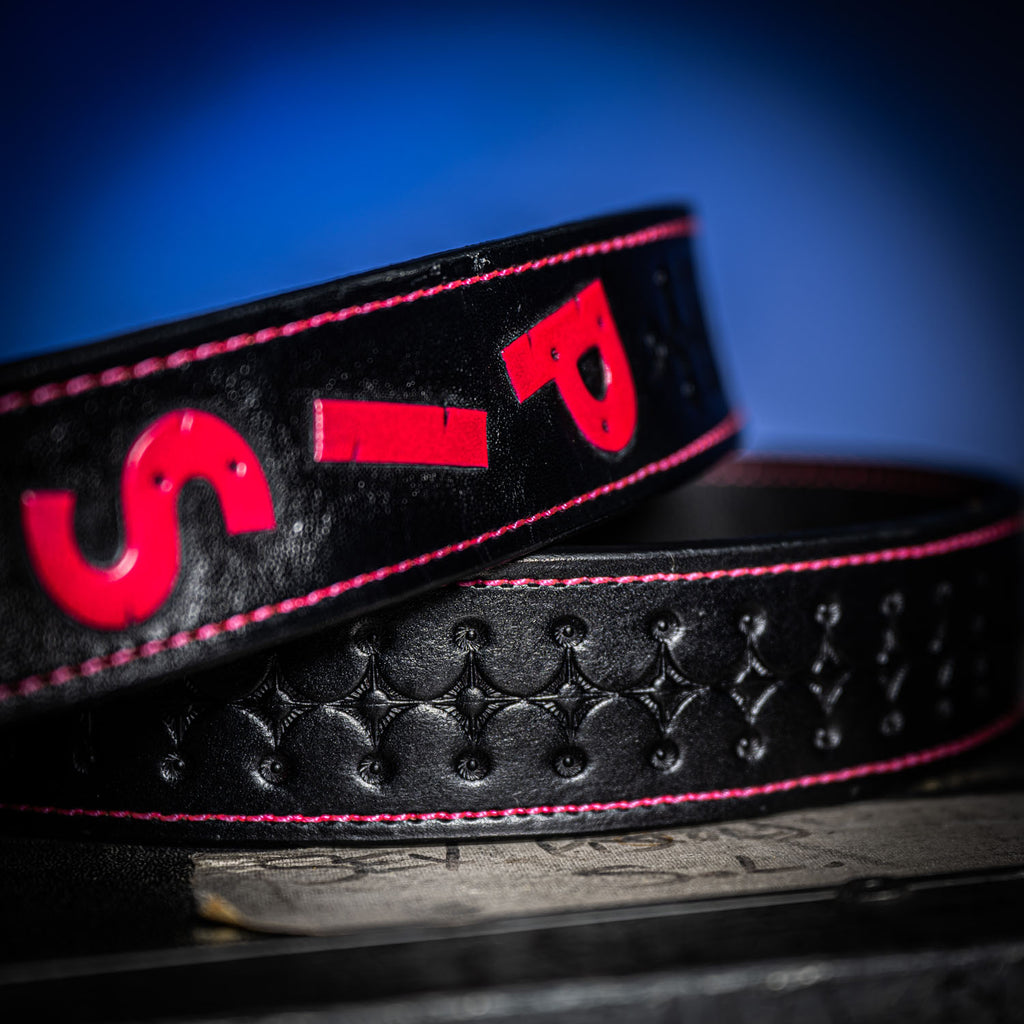 Duane Ballard Sex Pistols Steve Jones 'PISTOL' Guitar Strap Black 1990