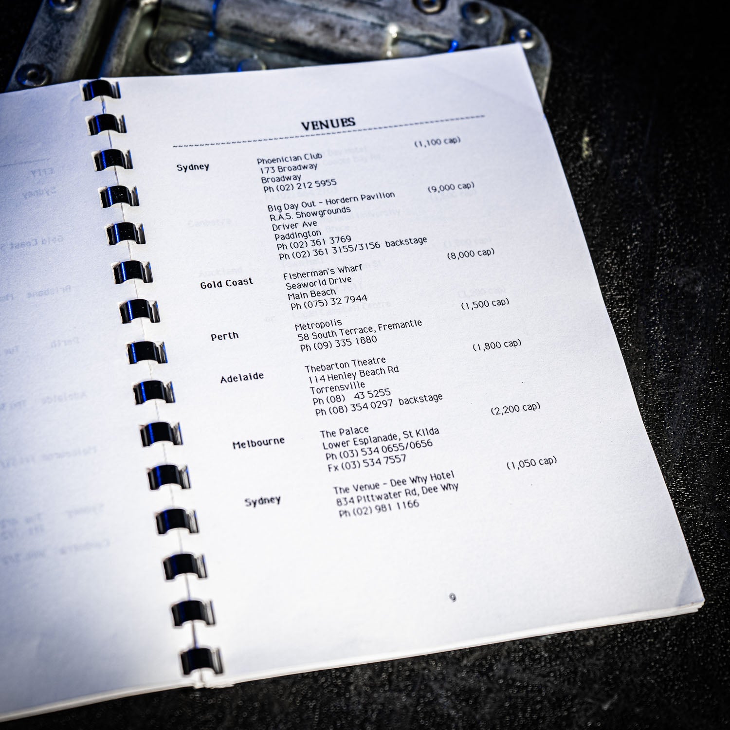 Nirvana Touring Memorabilia Collection 1992