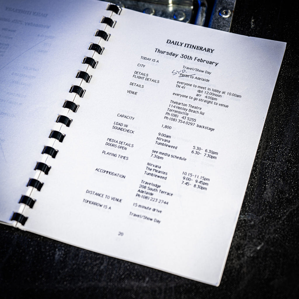 Nirvana Touring Memorabilia Collection 1992