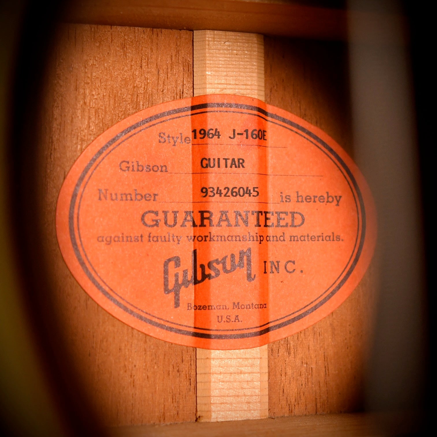 Gibson J-160E 1964 Reissue Vintage Sunburst 1997