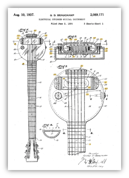 Rickenbacker A22 Frying Pan THE FIRST ELECTRIC GUITAR Aluminium 1931