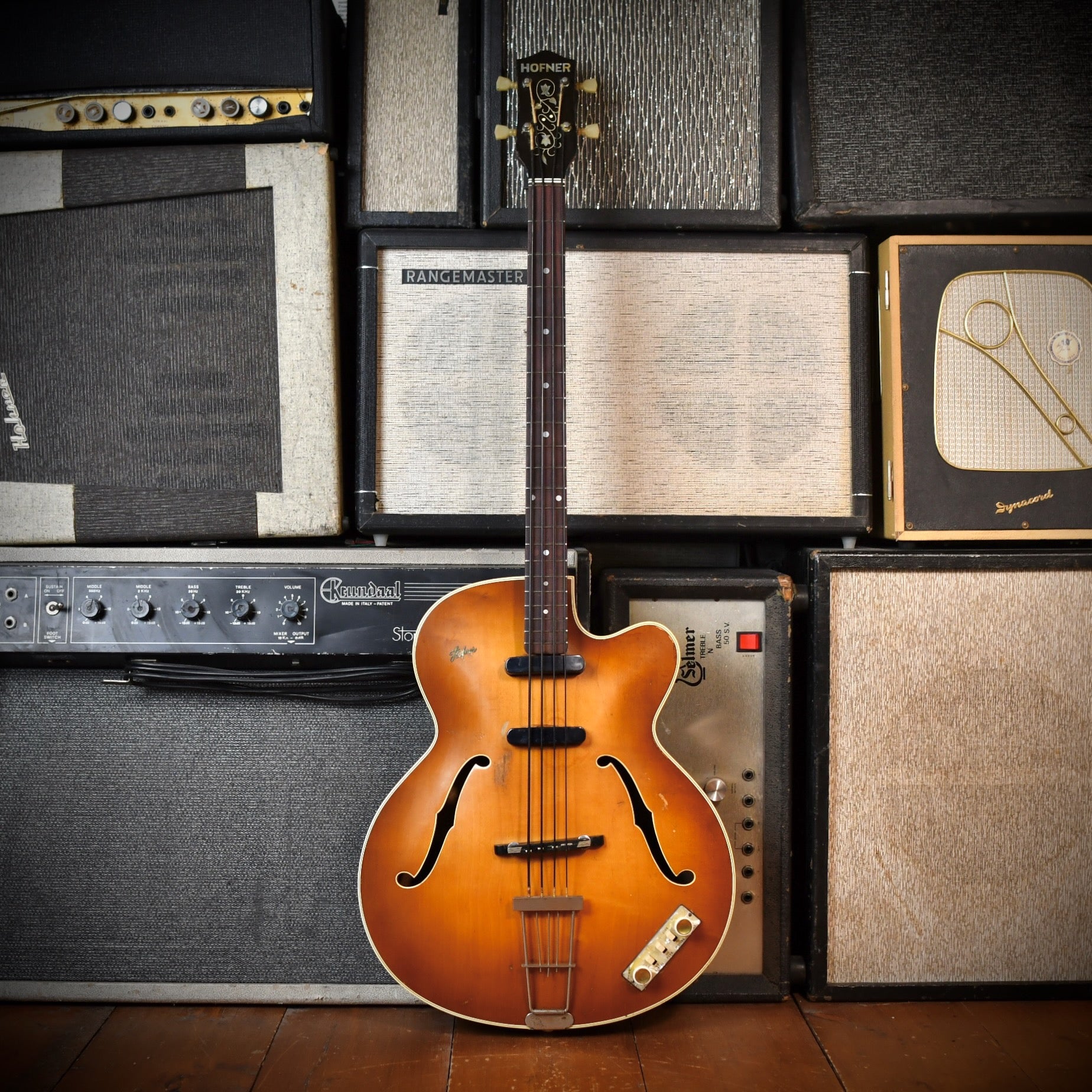 Hofner 500/5 Hollow-Body Bass Stuart Sutcliffe Style Brunette 1959