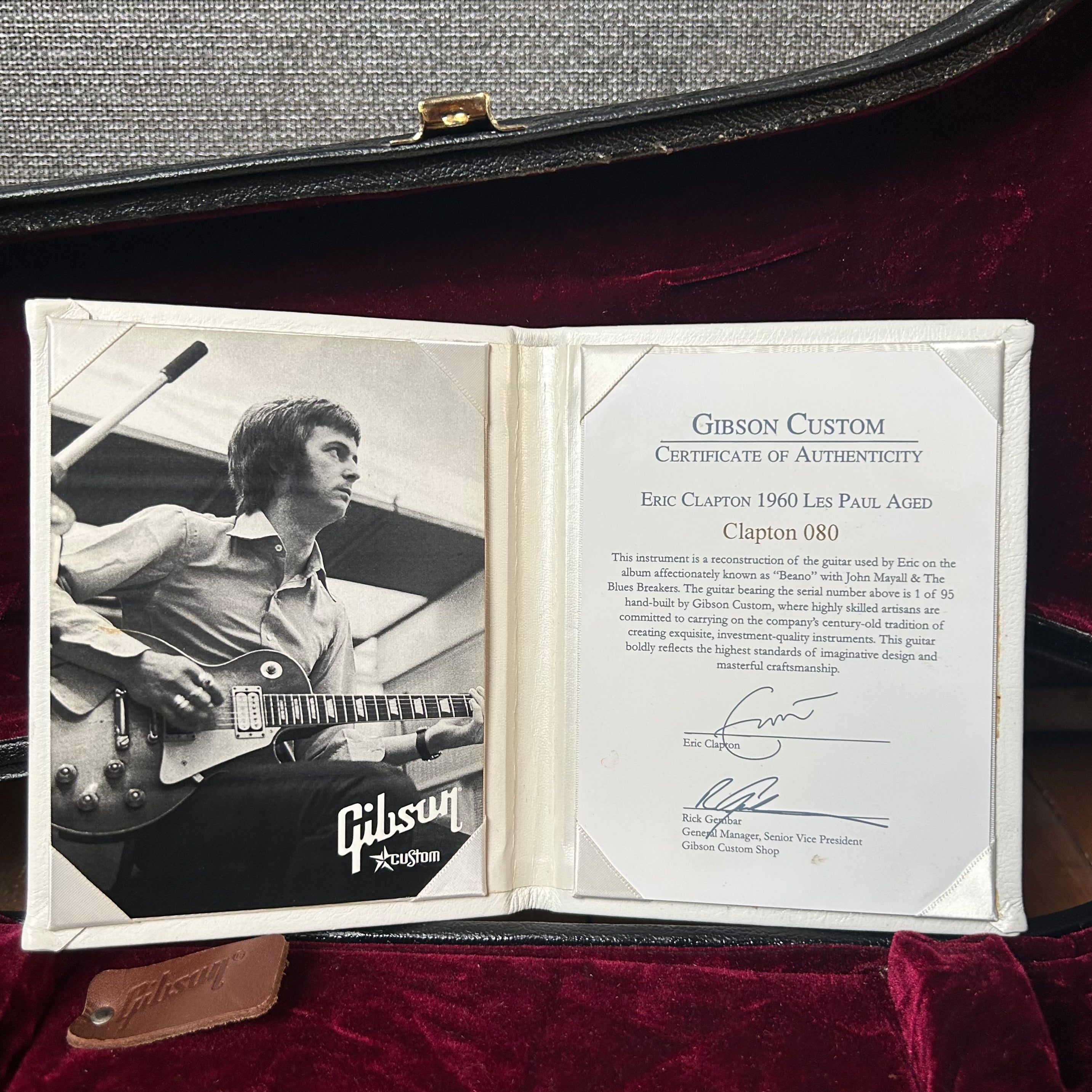 Gibson Custom Shop Eric Clapton Beano Les Paul Sunburst 2010